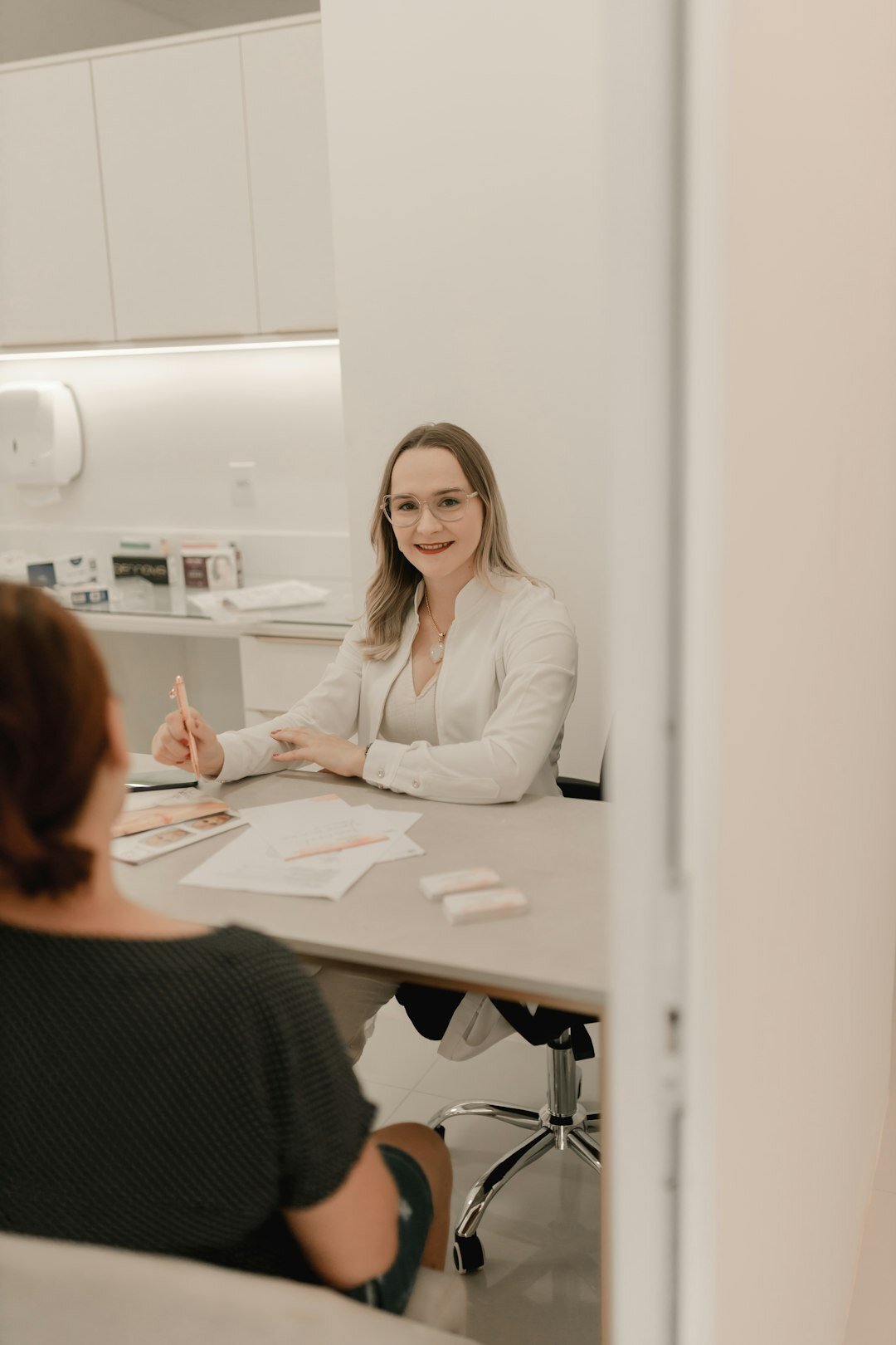 person preparing for interview